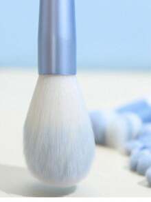 12pcs Makeup Brush Set, Soft & Fluffy, Professional Foundation, Powder, Eyeshadow Blending Makeup Brushes, Beauty Tools, Gifts For Beginners, Brown, Makeup Brushes With Soft Fibers, Portable Travel Set, Travel Essentials, Beach, Gifts For Women And Girls - Blue - View 6