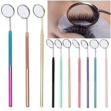 Eyelash Beauty Mirror, Dental Inspection Mirror, Detailed Dental Mirror, Eyelash Extension Eyebrow Tool - 銀色 1件 - 查看 5