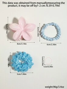 Spring Fresh Anti-Slip Flower Hair Grip Set, High Elastic Teeth + Soft And Smooth Claws, Securely Grips Medium-Length Hair / Thick Hair, Bun Or Half-Twisted Hairstyle Without Loosening, Not Pulling The Scalp, Not Damaging The Hair. - Multicolor - View 6