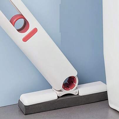 1 Set Mini Mop With Self-Wringing Mechanism - Portable, White Synthetic Fiber Cleaning Tool For Home, Living Room, Bedroom, Furniture And Window Cleaning, Window Cleaning Tool | Modern Mini Mop | Compact Design