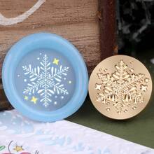 Sello de cera de colección navideña, sello de cera de sellado de latón para invitaciones de boda, tarjetas de Navidad, sobres y decoración de fiestas - HS1955 - Ver 9