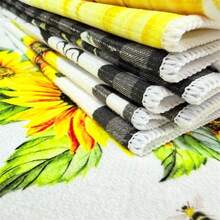 4pcs Sunflower Print Ultra-Soft Microfiber Cleaning Cloth Set - Super Soft, Quick Drying, Highly Absorbent, Machine Washable - Multicolor - View 8