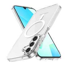 适用于苹果 Galaxy S26 Ultra、S25 Ultra、A55、A56、A16、S24 和 17、16、15、14、13、12、11、XR 的透明亚克力磁吸保护壳，防摔设计，也适用于 Galaxy S25 FE、A15、A26、A36、S24 FE。 - 無色 - 查看 9