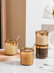 1pc Seasoning Jar, Spice, Salt, MSG Storage Container With 1pc Spoon Included - Multicolor - View 7