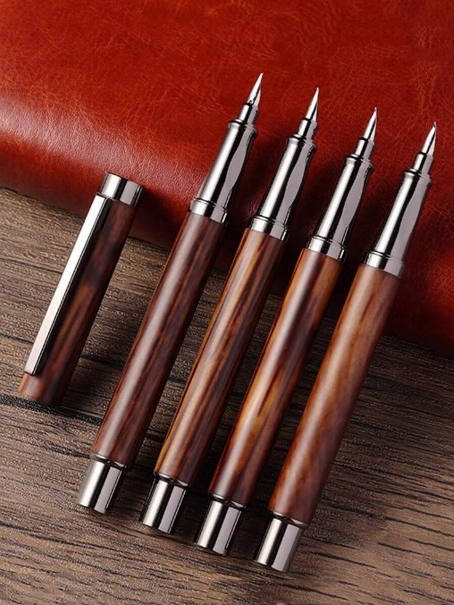 4pc Calligraphy Art Pen, The First Choice For Creation, With A Built-In Ink Absorber That Can Fill The Middle Value, Suitable For 3.4mm Caliber Ink Bags, High-End Retro, Collectible Level, A Good Gift, Iridium Pen Tip, Business Office, Elegant And Atmospheric, Smooth Writing, Preferred For Business Gifts, Christmas, Valentine's Day, Back To School Season, School Supplies, Graduation Season, Birthday Gifts, Father's Day, Mother's Day, Teachers' Day, Thanksgiving, Fountain Pen Gifts