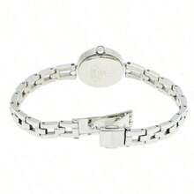 Orient 女士优雅小表盘时尚腕表，奢华镶钻银色金属表带日常佩戴腕表，SWD08001F0 - 銀色 - 查看 3