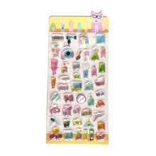 1 pieza Pegatina brillante 3D, Pegatina 3D luminosa, Pegatina 3D cristalina, Pegatina decorativa DIY, Pegatina de conejo de dibujos animados linda para decoración de funda de teléfono - Multicolor - Ver 16