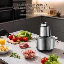 Máy xay thực phẩm đa năng SOKANY 06014, động cơ công suất cao 1000W, dung tích lớn khoảng 5L, lưỡi dao 3D ba lớp, thân máy bằng thép không gỉ, chống mài mòn và dễ vệ sinh, điều chỉnh tốc độ kép đáp ứng các yêu cầu về độ cứng của thực phẩm, giúp bạn rảnh tay trong quá trình chuẩn bị bữa ăn, dễ dàng tận hưởng niềm vui nấu nướng. - Phích cắm loại C của EU (220-240V) - Xem 5