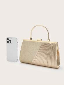 Sequins, Fashionable, Elegant, Simple, Personalized, Versatile, Classic Handbag,For Date, Daily, Afternoon Tea, Party, Prom, Club, Date, Birthday, Evening, Date Nigh, Banquet - Champagne - View 7