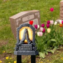 永恒纪念个性化亚克力墓碑 - 向亲人致敬，长期户外保存，多种墓碑纪念桩款式可供选择，经典亚克力户外纪念牌匾，经久耐用 - B - 查看 7