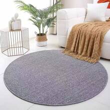 1pc Handwoven Round Jute Style PP & TPR Material Rug, Soft & Durable, Easy To Clean, Absorbent, Suitable For Entryway, Bedroom And Indoor Spaces - Brown - View 6