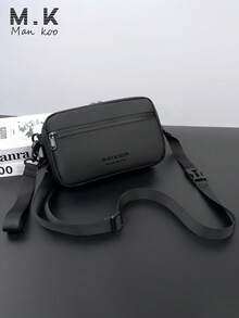 Adjustable Crossbody Bag For Men, Hands-Free Daily Commute, Convenient Travel Companion, Dual-Use Shoulder & Hand Carry, Large Capacity Chest Bag, PU Leather, Multi-Functional, Lightweight & Durable, Best Gift For Boyfriend - Multicolor - View 2