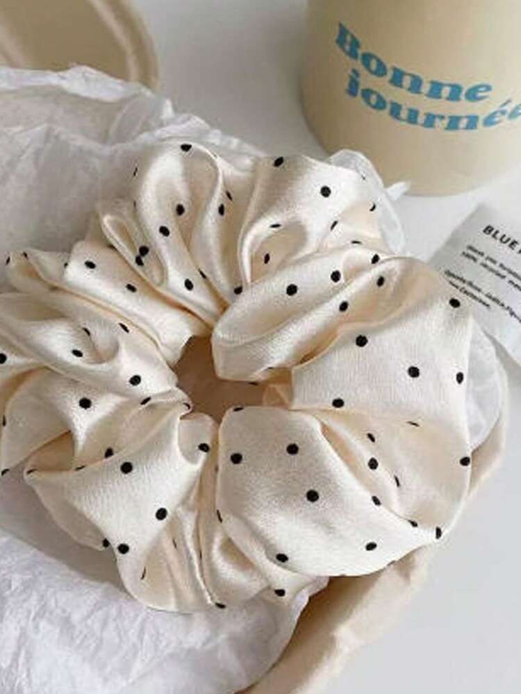 1/2 chiếc dây buộc tóc bằng satin chấm bi chất lượng cao, chất liệu satin, thoải mái và mềm mại, co giãn, họa tiết chấm bi đơn giản thể hiện phong cách thời trang thanh lịch cho phụ nữ. Dây buộc tóc, dây chun buộc tóc, dây thun buộc tóc, dây buộc tóc đàn hồi. - Nhiều màu - Xem 9