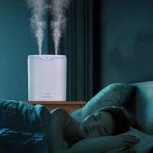 [ Large Capacity Dual Spray Humidifier ] 2000ml Large Capacity USB Aromatherapy Diffuser, Equipped With Aromatherapy Function, Colorful LED Ambient Light, Dual Nozzle Design, And Long-Lasting Operation. Suitable For Offices, Living Rooms, And Bedroom - Multicolor - View 7