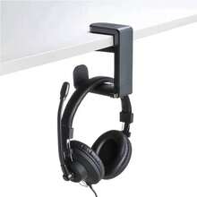 Desk-Mounted Clamp Hook, Headphone Stand And Hanger With Adjustable Height And Rotating Clamp - Space-Saving Desktop Stand With Cable Management, Headphone Hanger And Storage Rack, Desktop Organizer. - Multiple Styles - View 1