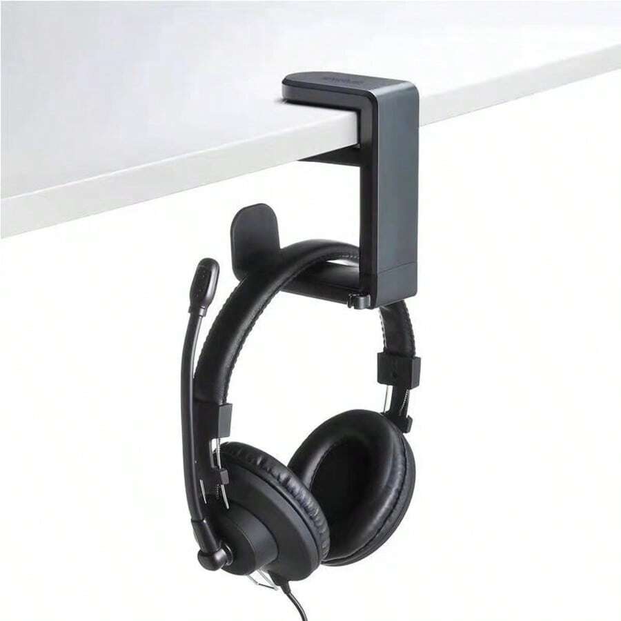 Desk-Mounted Clamp Hook, Headphone Stand And Hanger With Adjustable Height And Rotating Clamp - Space-Saving Desktop Stand With Cable Management, Headphone Hanger And Storage Rack, Desktop Organizer. - Multiple Styles - View 1