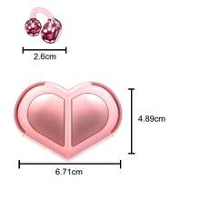 Audífonos Bluetooth con Estuche en Forma de Corazón Kawaii, Diseño Ear-Clip, Cómodo y Ligero, Batería de 4 Horas de Duración, Ideal Para Uso Diario, Gimnasio, Escuela, Oficina - Rosa - Ver 9