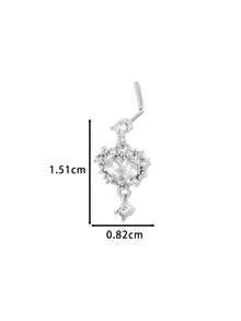 Toppiercing 1件简约百搭微镶锆石心形L型鼻钉，时尚鼻部穿孔饰品 - 彩色 - 查看 3