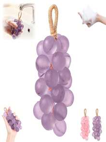 Xà phòng hương nho, xà phòng làm sạch đa năng hương thơm tự nhiên, thiết kế treo tiết kiệm không gian trang trí phòng tắm, xà phòng trang trí, đồ trang trí nhà cửa tự làm thanh lịch và lựa chọn quà tặng, thích hợp để rửa tay và quà tặng rửa tay thoáng mát. - Nhiều màu - Xem 1