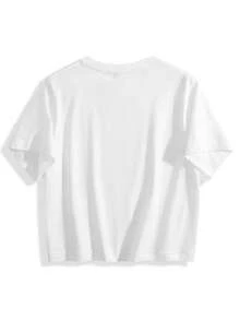 Ladies' T-Shirts Ladies' Crop Top T-Shirts Pure Material Juneteenth Independence Day Gifts-Funny 'Just Here For The Wieners' Graphic Tee - Casual Crop Top With Bold Red Print, Perfect For Food Lovers And Summer Outfits - 白色 - 查看 6