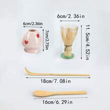 Set de 4 piezas de Matcha que incluye batidor de bambú, cuchara de té, accesorios de cerámica - Batidor de Matcha (Chasen), cuchara de té y cucharón (Chashaku), herramientas para hacer té - Multicolor - Ver 11