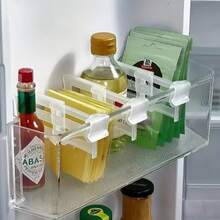 8/4/2 piezas Organizador ajustable y expandible para refrigerador, estante divisor para almacenamiento de bebidas, condimentos y suministros de cocina - Multicolor - Ver 3