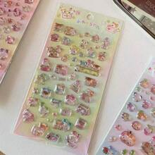 Cute Animal 3D Embossed Stickers, Cartoon Fun Toy Stickers, Transparent Phone Case Decorative Stickers - Multicolor - View 10