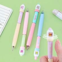 4 Pcs/Box Gel Pens, Fun Spinning Pens, Treasure Face-Changing Series, High-Value Student Stationery Pens For Writing, Exams, And Answering Questions - Treasure Trove Of Emojis - View 12