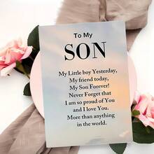 1PC Heartfelt Son's Birthday Card, 5 InchesX 7 Inches, A Sentimental Mother's Love Message, APaper Card With An Envelope, A Birthday Wish For AnySon - Multicolor - View 6