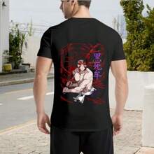 Anime Demon Slayers Kokushibo Double Sided Print T Shirts Men Women Cartoon Fashion Oversized Streetwear Male Casual T-Shirt Tops - Black - View 5