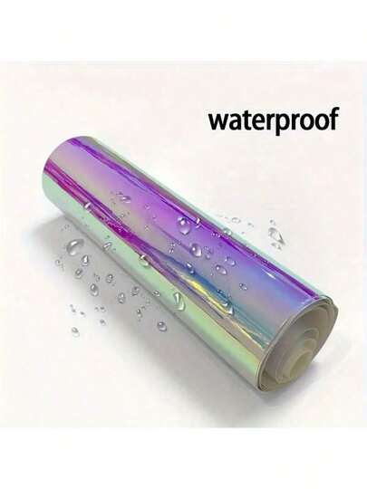 1 Roll Rainbow Electroplated Film - Heat Resistant Waterproof PVC Material Suitable For Various Vehicles, Good Effect, Affordable Price