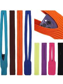 Uniwersalna dzianinowa torba z kieszenią, modny dodatek w krótkim stylu, wysokiej jakości, kompatybilna z Apple, dzianinowa torba na telefon, jednokolorowa torebka na ramię z portmonetką, pasująca do wszystkich telefonów Apple, nowa mini torba na telefon z 2026 roku, wielokolorowa, kompatybilna z Apple 13/14/15/16/17/Air/Pro Max - Wielokolorowe - Zobacz 4