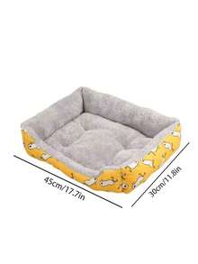 Soft & Comfortable Pet Round Plush Bed Mat, Suitable For Small/Medium Dogs, Cats, Hamsters, Faux Fur Round Pet Bed, Fluffy Soft Cat Bed, 2-In-1 Winter Pet Mat Round Sleeping Bag Sofa Pad - Multicolor - View 10