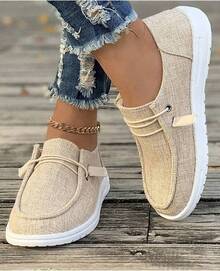 Women's Retro Thick Sole Loafers - Black/Gray Comfort Shoes For Work  Retro Thick Sole Loafers - Comfort Casual Shoes For Women  Comfortable Retro Thick Sole Loafers - Shoes For Outings & Office  Everyday Retro Thick Sole Loafers - Comfort Casual Shoes  Plus Size Retro Thick Sole Loafers - Comfort Casual Shoes - 米色 - 查看 5