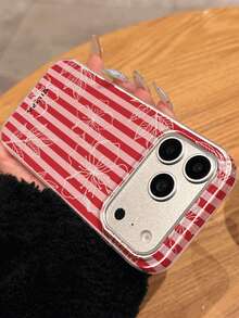 GIIPPA 1个条纹图案设计 17 Pro Max手机壳，也适用于 16 Pro Max、15 Pro Max、14 Pro Max，韩版时尚趣味手机壳，兼容11/12/13/14/15/16 Pro Max Plus，男女皆宜的优雅设计，是圣诞节、情人节、复活节、婚礼季和生日送给女友的理想礼物 - 紅色 - 查看 7
