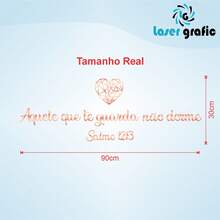 Decorative MDF Applique With The Phrase "He Who Watches Over You Never Sleeps" – Psalm 121 - 玫瑰金色 - 查看 4