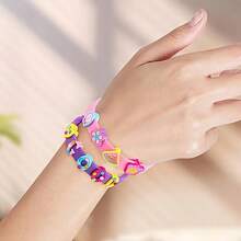 Girls Beaded Bracelet Toy/DIY Set/Baby Handmade Gift/Children Beading Accessories/Great Birthday Gift - Multicolor - View 2