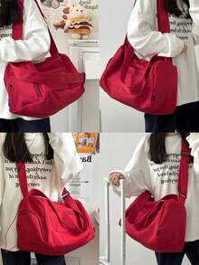 新款时尚多功能运动休闲瑜伽包，旅行收纳包，大容量多功能健身包，防水耐用斜挎单肩包 - 彩色 - 查看 8