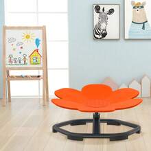 Carousel Sensory Swivel Chair With Non-Slip Metal Base - Orange - View 6