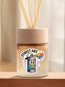 1张街头艺术贴纸 - 鲜艳的卡通涂鸦设计，适合装饰笔记本电脑、笔记本、头盔和水瓶！ - 彩色 - 查看 11