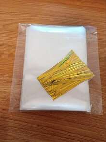 100 piezas Bolsas de regalo de papel de vidrio transparente, bolsas de dulces de plástico OPP con lazos retorcidos, bolsas para galletas, bolsas de regalo transparentes, bolsas de papel de vidrio para aperitivos, adecuadas para embalaje de regalos, embalaje de dulces, hornear, regalos de boda, regalos de graduación, regalos de fiesta de cumpleaños - transparente - Ver 13