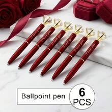 [Customized] Engraved Diamond Ballpoint Pen, Metal Crystal Pen, Ins Style High-Quality Stationery, Creative DIY Engraved Name/LOGO, Suitable For Wedding, Teacher's Day, Graduation, Birthday, Christmas, Business Meetings, Opening Ceremonies, Practical And Exclusive Customized Wholesale Gifts - Sets - View 24