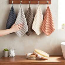 2pcs Shower Body Brush, Bristle Brush Shower Brush, Exfoliating Brush With Soft Massage Nodules, Shower Back Massage Brush, Wet And Dry Dual-Purpose Meridian Unblocking Bristle Brush (1 Shower Body Brush+1 Towel) - 2PCS - View 8