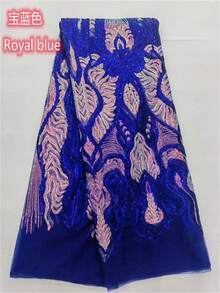 皇家蓝高品质非洲亮片网纱蕾丝面料 2026 绿色尼日利亚法式网纱薄纱蕾丝,适用于奢华婚礼派对,缝制法式网纱蕾丝面料 5 码/1 码 红色/金色 - A - 查看 20