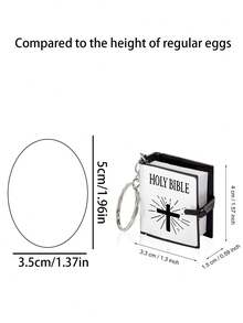 1pc/3pcs/6pcs Mini Bible Keychain, Christian Keychain, Real Paper Material, Readable, Christian Cross Keyring, Car Key Chain, Fashionable Gift, Accessory, Casual Car Key Fob, Mini Book Keyring - Multicolor - View 10