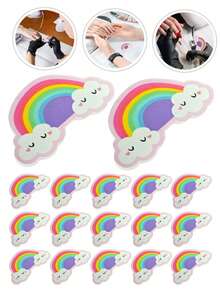 20/10/2pcs New Mini Heart Cloud Shaped Nail File, Small Sandpaper Brush Single-Sided Printed Nail Shaper, Convenient For Manicure On-The-Go - Multicolor - View 1