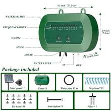 Solar Irrigation System For Garden Watering System, Garden Decorations,Latest Drip Irrigation Kit For Potted Plants, Supported Automatic Watering System For The Balcony, The Plant Bed And The Green House - Màu xanh lá cây - Phiên bản lắp đặt trên mặt đất - Xem 2
