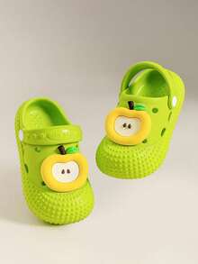 1双男女通用婴儿/幼儿卡通图案防滑平底休闲透气凉鞋，适合春夏穿着 - 綠色 - 查看 12