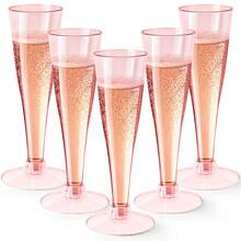 5盎司香槟杯，可重复使用的香槟杯，透明塑料马提尼杯 - 适用于鸡尾酒、香槟、甜点，也可作为可重复使用的慕斯杯、果汁杯、迎宾饮料杯、饮品杯使用。 - 多色/款式隨機 - 查看 11
