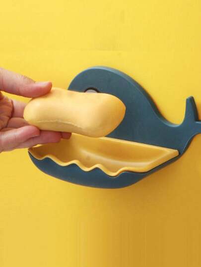 1个双层皂碟，浴室皂架，壁挂式皂碟架，无需钻孔